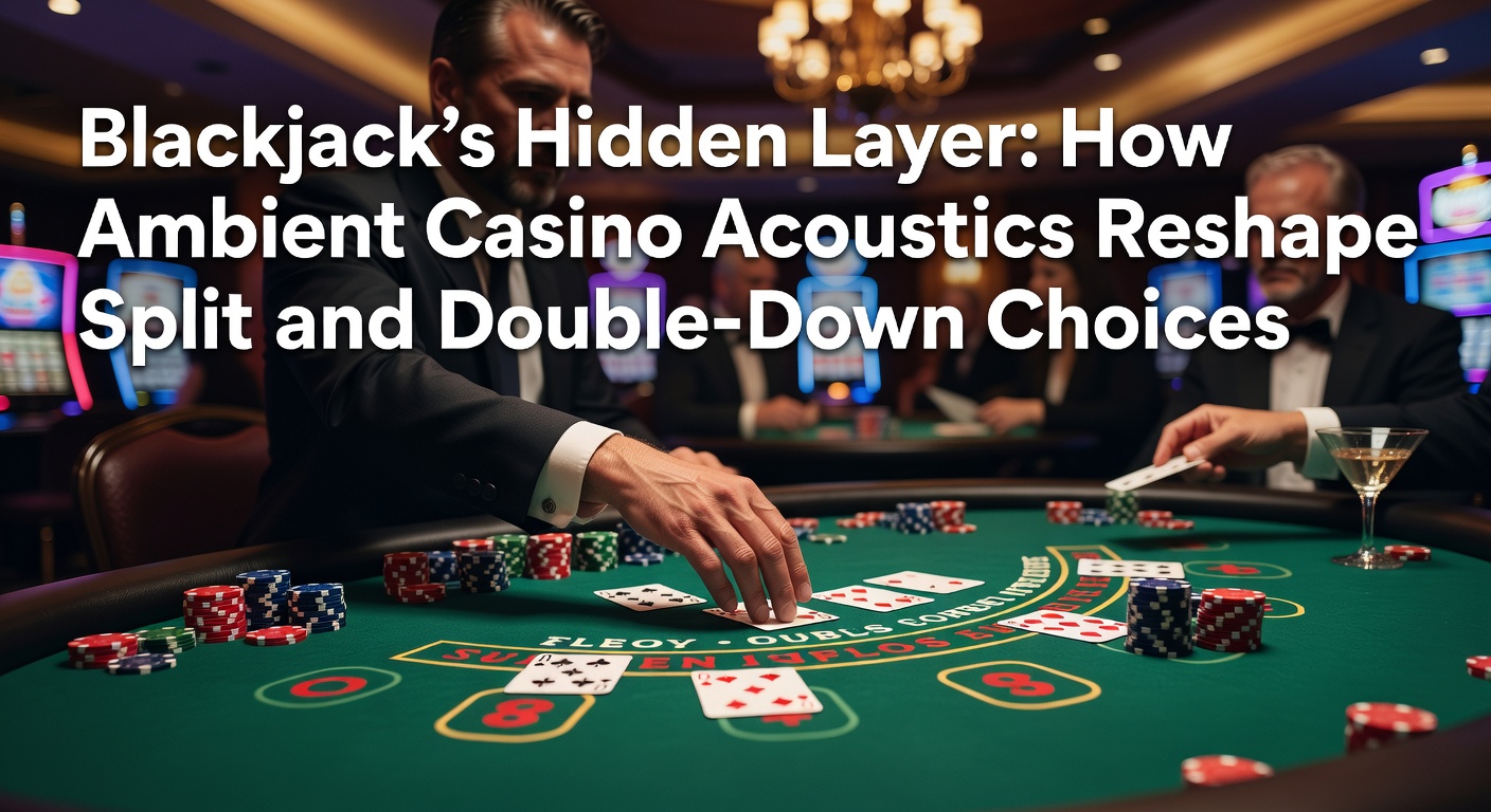 Casino floor with ambient lighting and subtle sound elements influencing player focus at blackjack tables