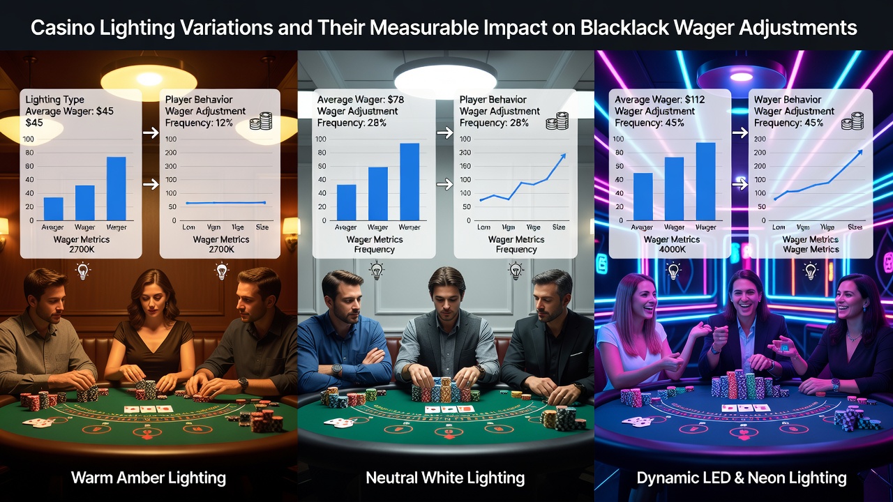 Close-up view of blackjack table under mixed lighting conditions with visible bet placements
