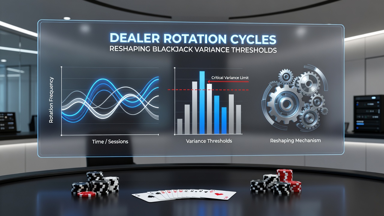 Close-up view of a blackjack shoe and dealer hands during a rotation changeover